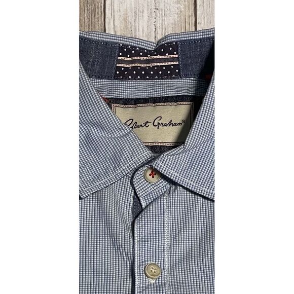 Men's Robert Graham Hawaii Light Blue Short Sleeve‎ Button Up Shirt Medium - Picture 2 of 7